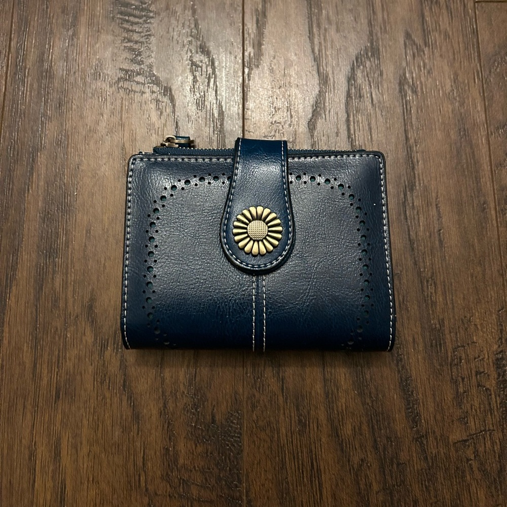 Sendefn Teal Leather RFID Blocking Wallet